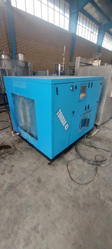 فروش کمپرسور صنعتی 45 کیلووات مناسب کارخانه لبنیات، آب معدنی و صنایع نوشیدنی